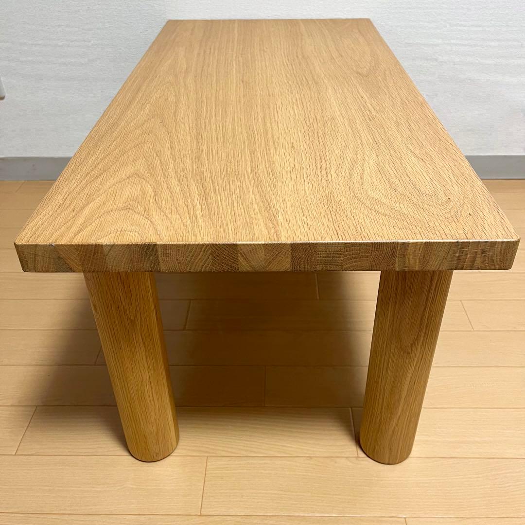 廃盤 美品 無印良品 MUJI 木製 オーク材 ローテーブル 幅80×奥行40