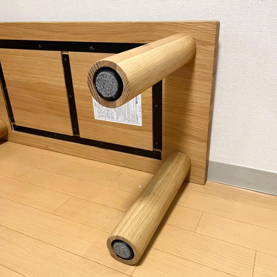 廃盤 美品 無印良品 MUJI 木製 オーク材 ローテーブル 幅80×奥行40