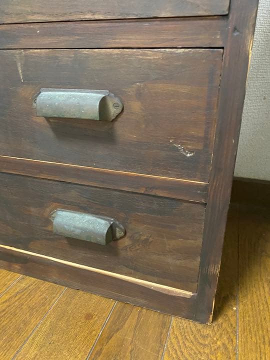 古道具　15杯チェスト　昭和初期レトロ