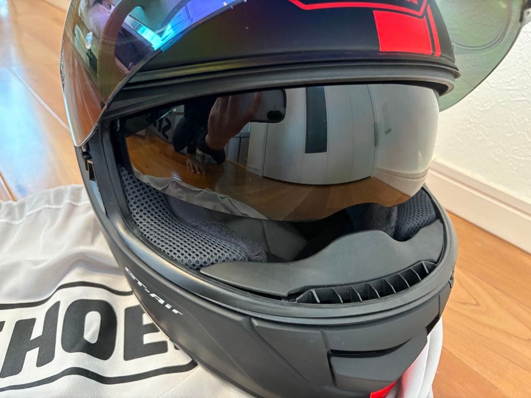 SHOEIGT-AirWANDERER マットブラック/レッドLサイズ59センチ