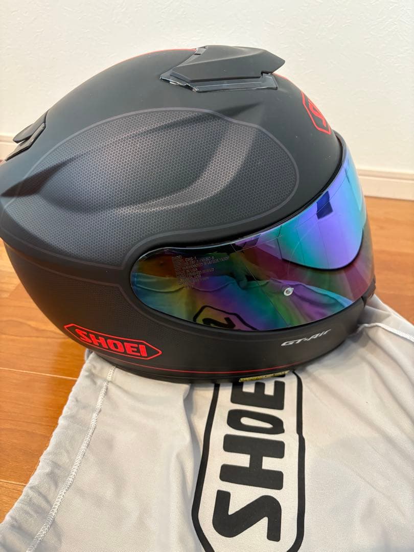 SHOEIGT-AirWANDERER マットブラック/レッドLサイズ59センチ