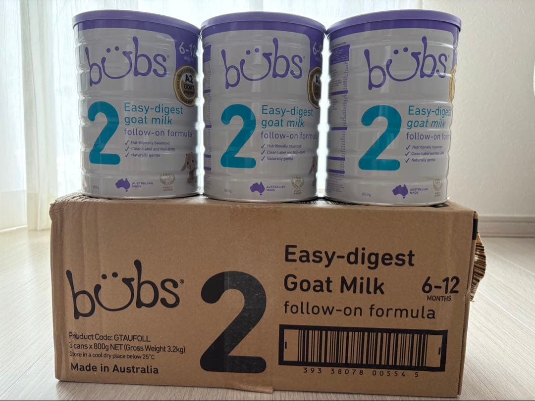 【全6缶】Bubs(バブズ) オーガニック粉ミルク STEP2