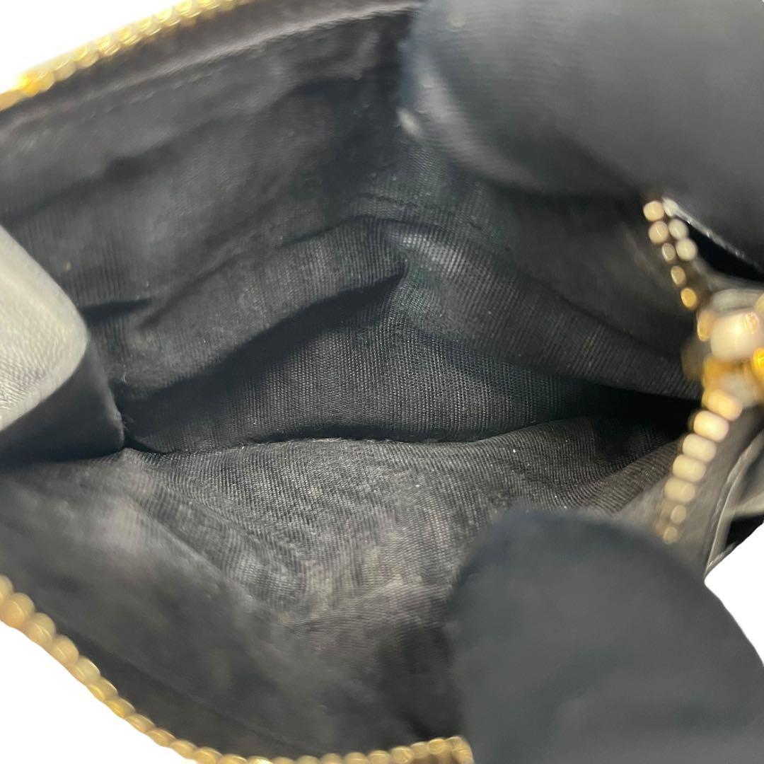 希少✨プラダ ミニ財布 ケース サフィアーノレザー シャイン ブラック