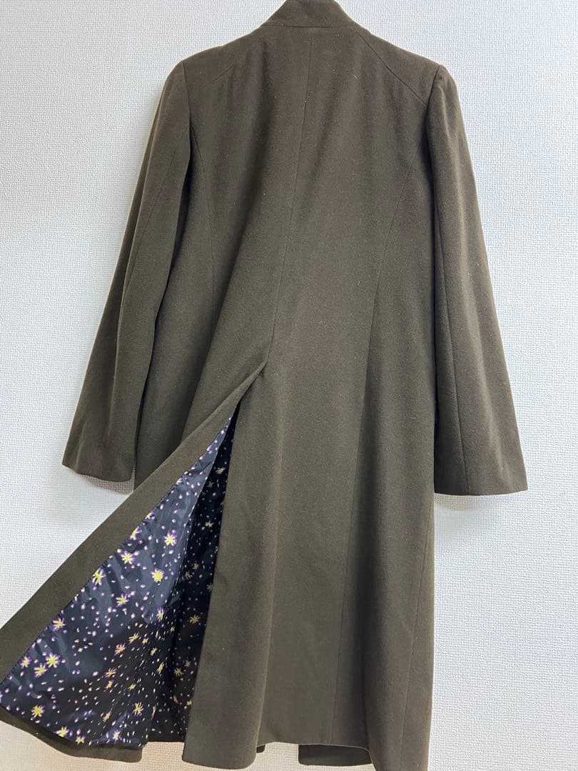 KENZO ウールカシミヤ　ロングコート　星柄総裏地