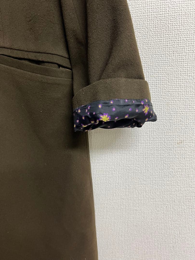 KENZO ウールカシミヤ　ロングコート　星柄総裏地