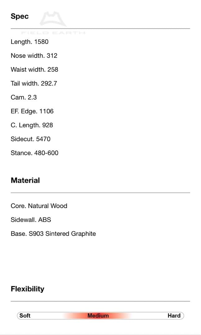 スノーボード FIELD EARTH CRUISER Q158