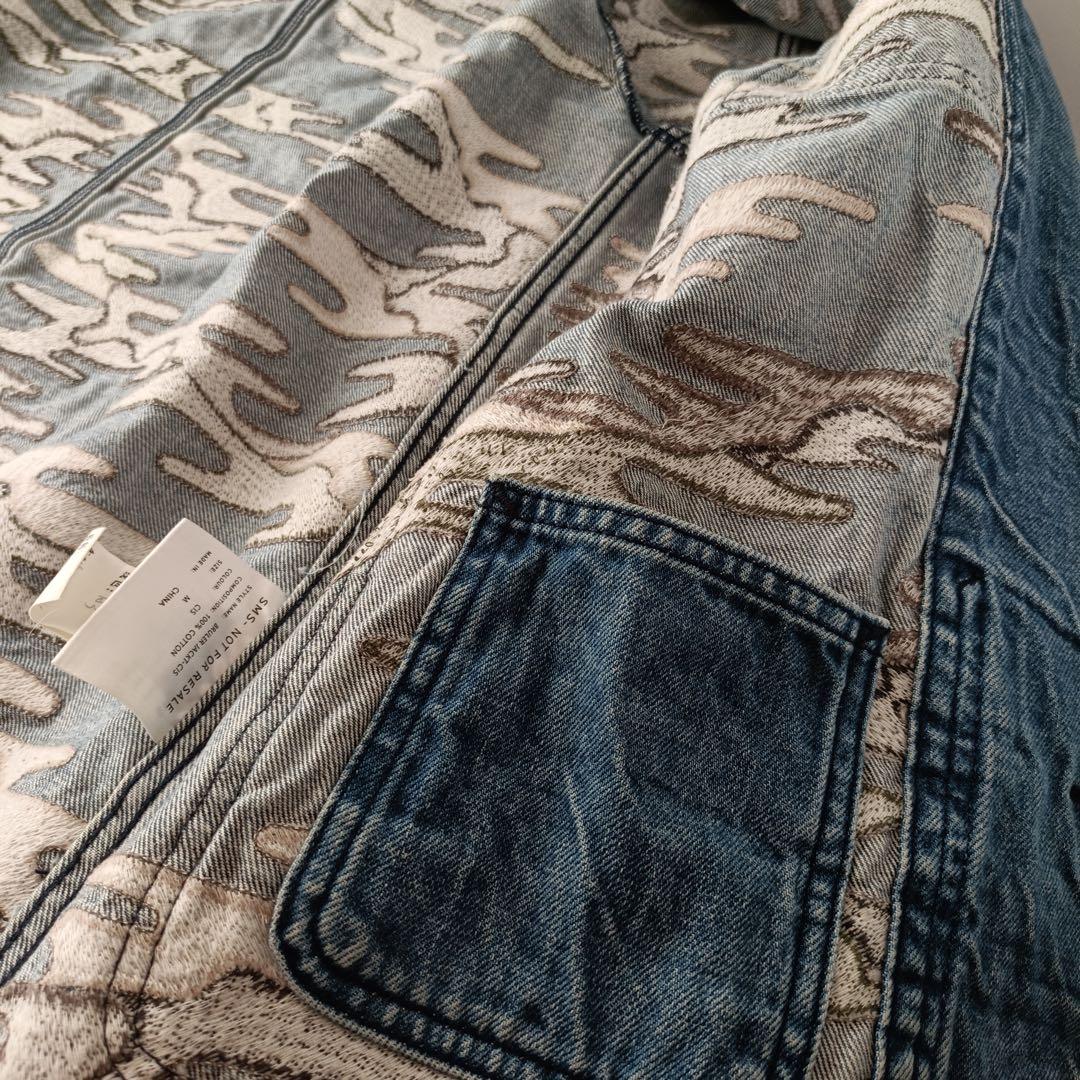 デンハム　カモフラージュ柄　デニムジャケット　Mサイズ