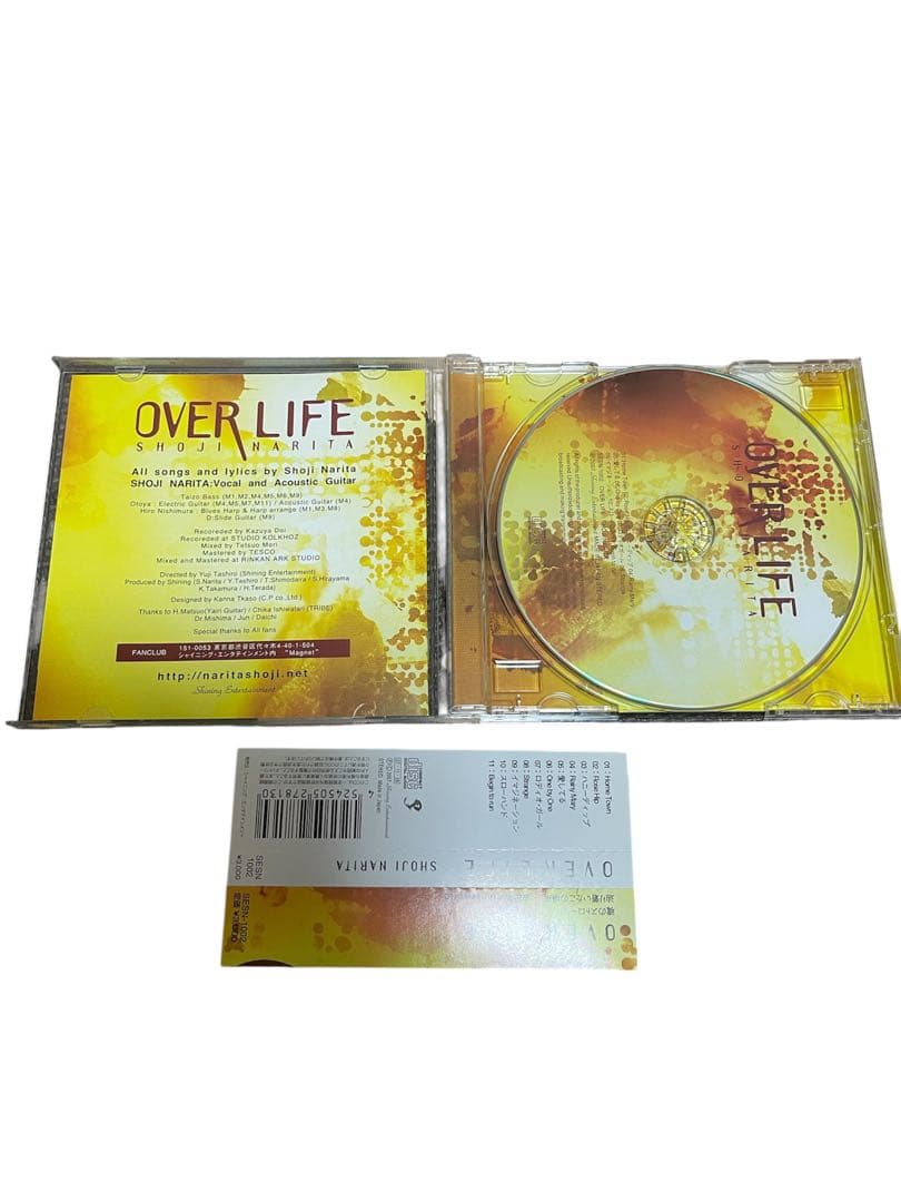 成田昭次 アルバム 『OVER LIFE』2007年発売 11曲 サイン入り