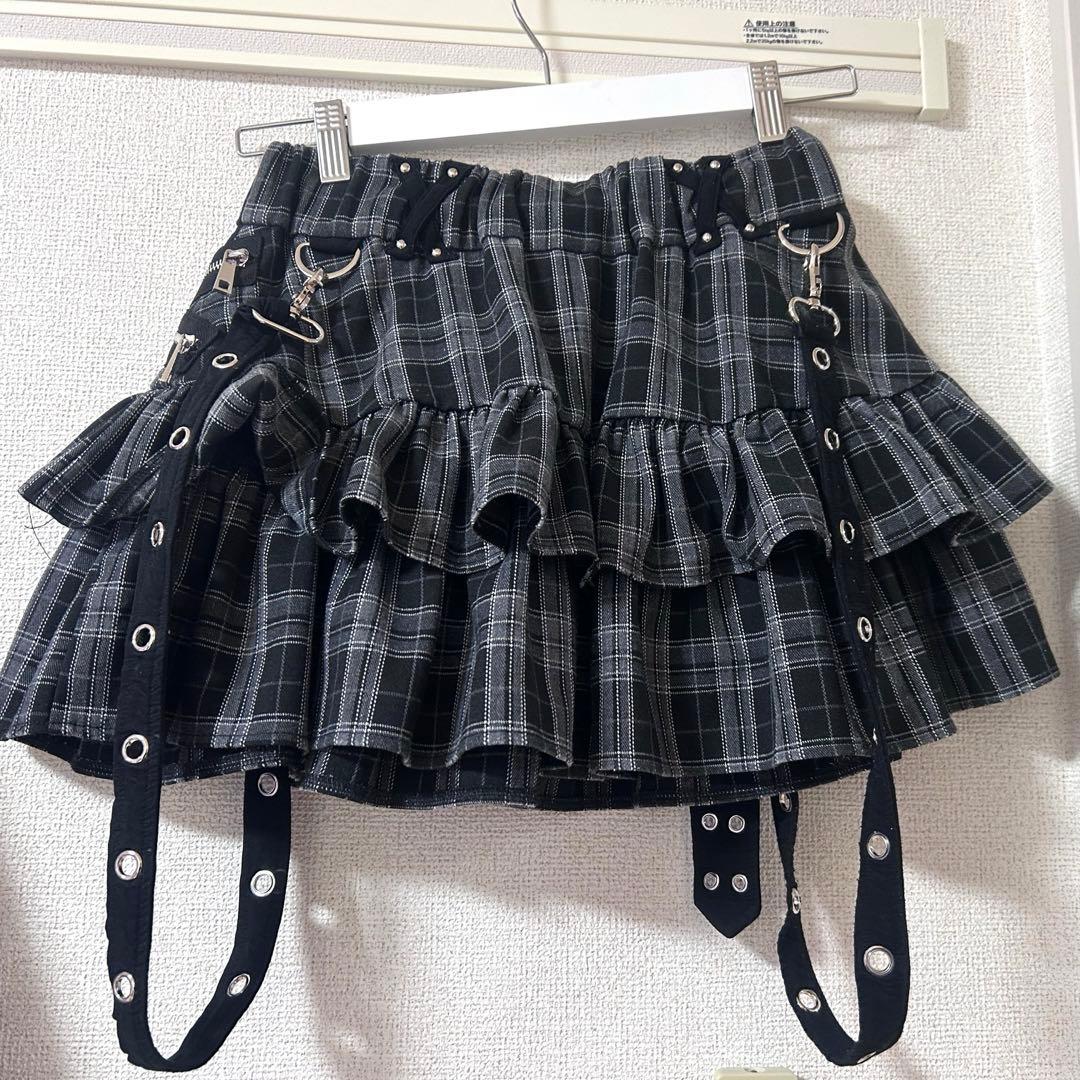 dimmoire PUNKフリルミニスカート チェック