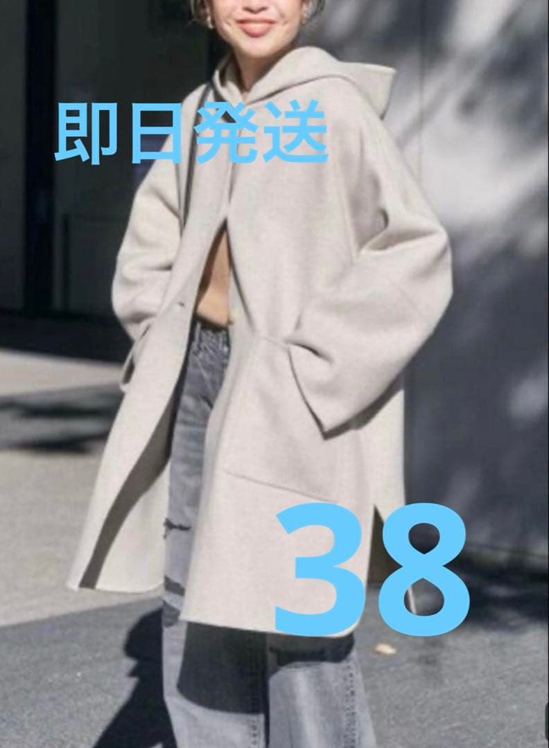 スピックアンドスパン　スーパー160'sテントラインコート　ノーカラー　M