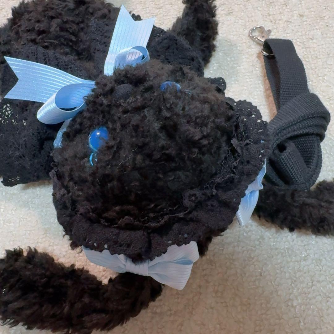 うさくみゃちゃんポシェット　黒サックス