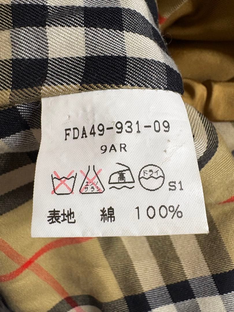 Burberrys ブラック トレンチコート　ノバチェック 9AR