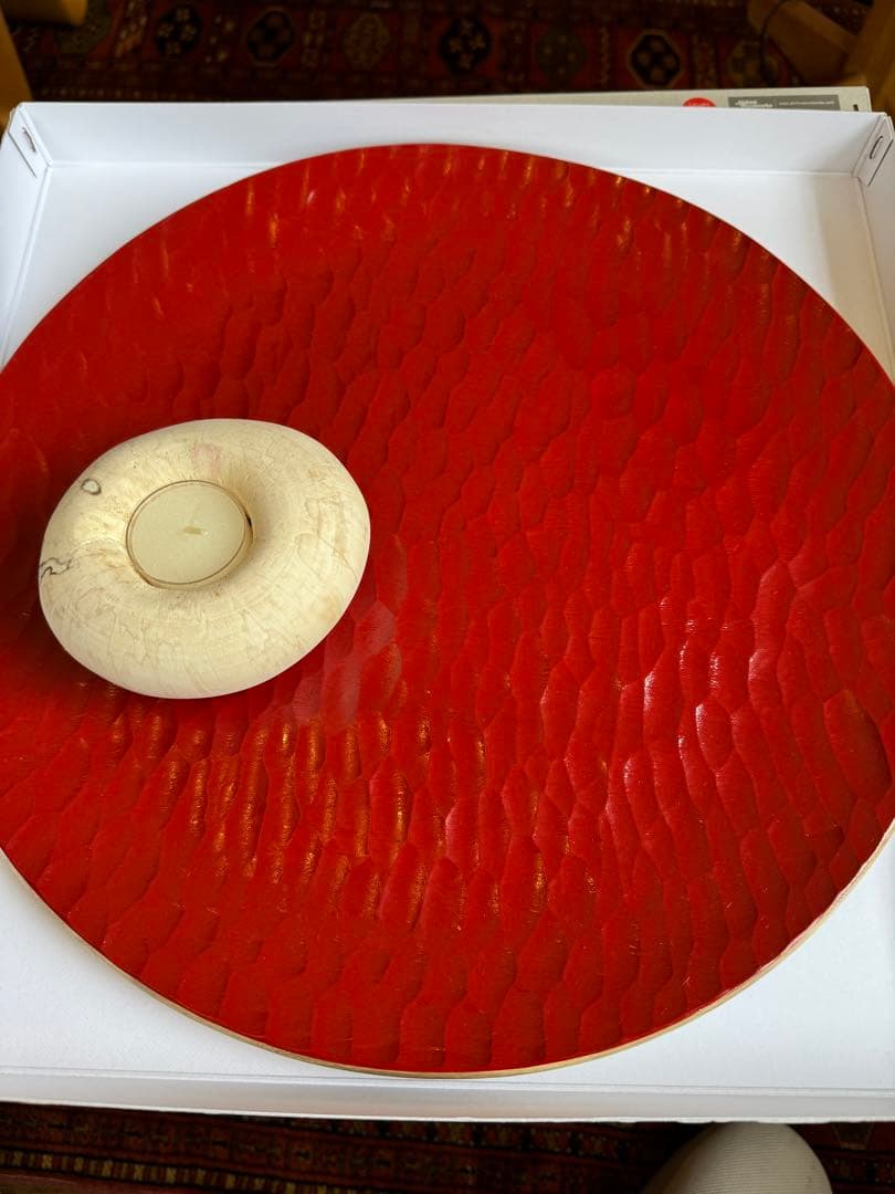 Akihiro Woodworks 赤漆　皿　550サイズ