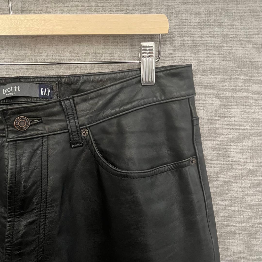 old gap bootfit レザーパンツ ブラック 34 × 32