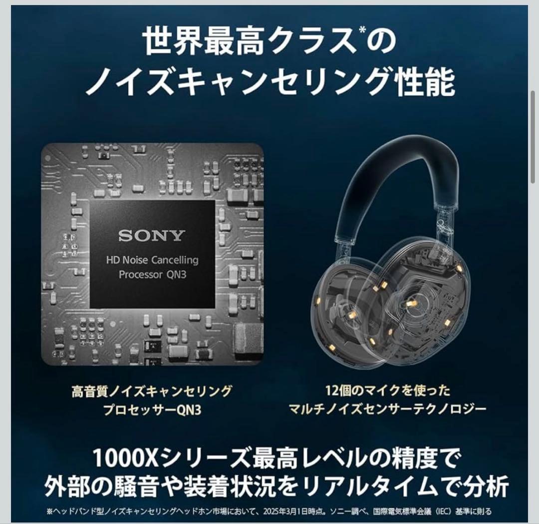 【新品未開封保証書付き】ワイヤレスヘッドホン　SONY WH-1000XM6