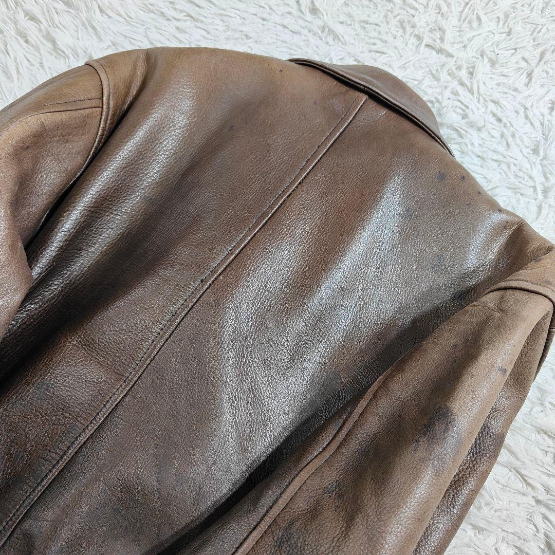 AVIREX A-2 フライトジャケット 取外可能ライナー付 ブラウン 茶 S