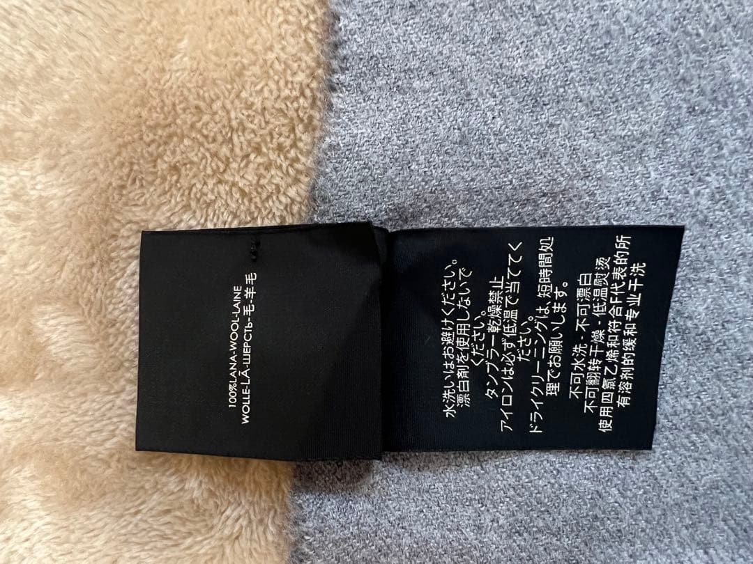 【美品】GUCCI ウールマフラーグレー　イタリア製