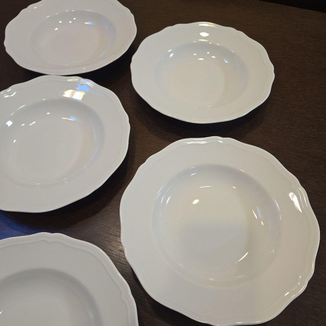 リチャードジノリ アンティコホワイト スープ パスタ 皿 5枚セット