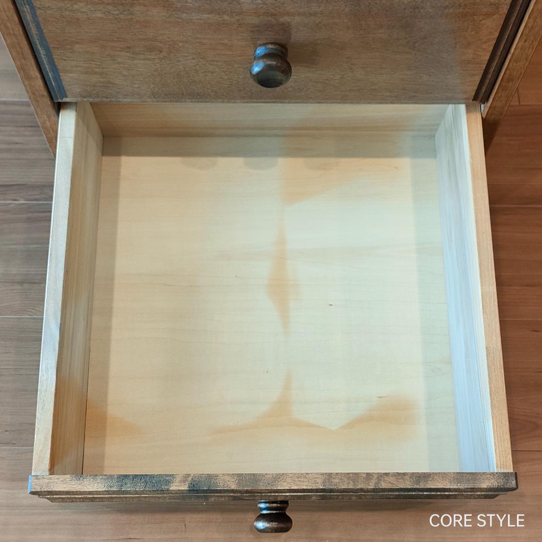 高級　スリムチェスト　5段チェスト　6杯　組木　樺材　アンティーク