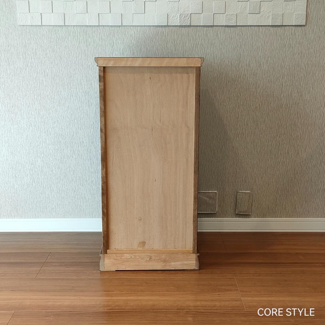 高級　スリムチェスト　5段チェスト　6杯　組木　樺材　アンティーク