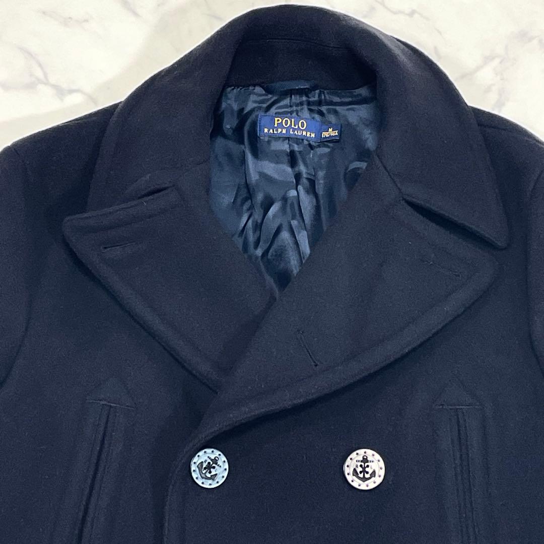 極美品✨ ポロラルフローレン 肉厚 メルトン生地 2WAY ピーコート ネイビー