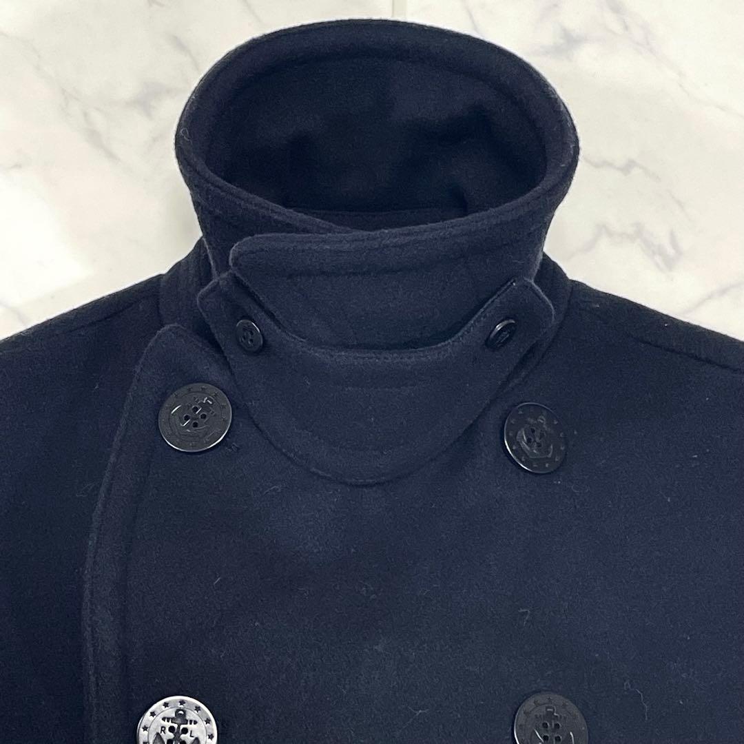 極美品✨ ポロラルフローレン 肉厚 メルトン生地 2WAY ピーコート ネイビー