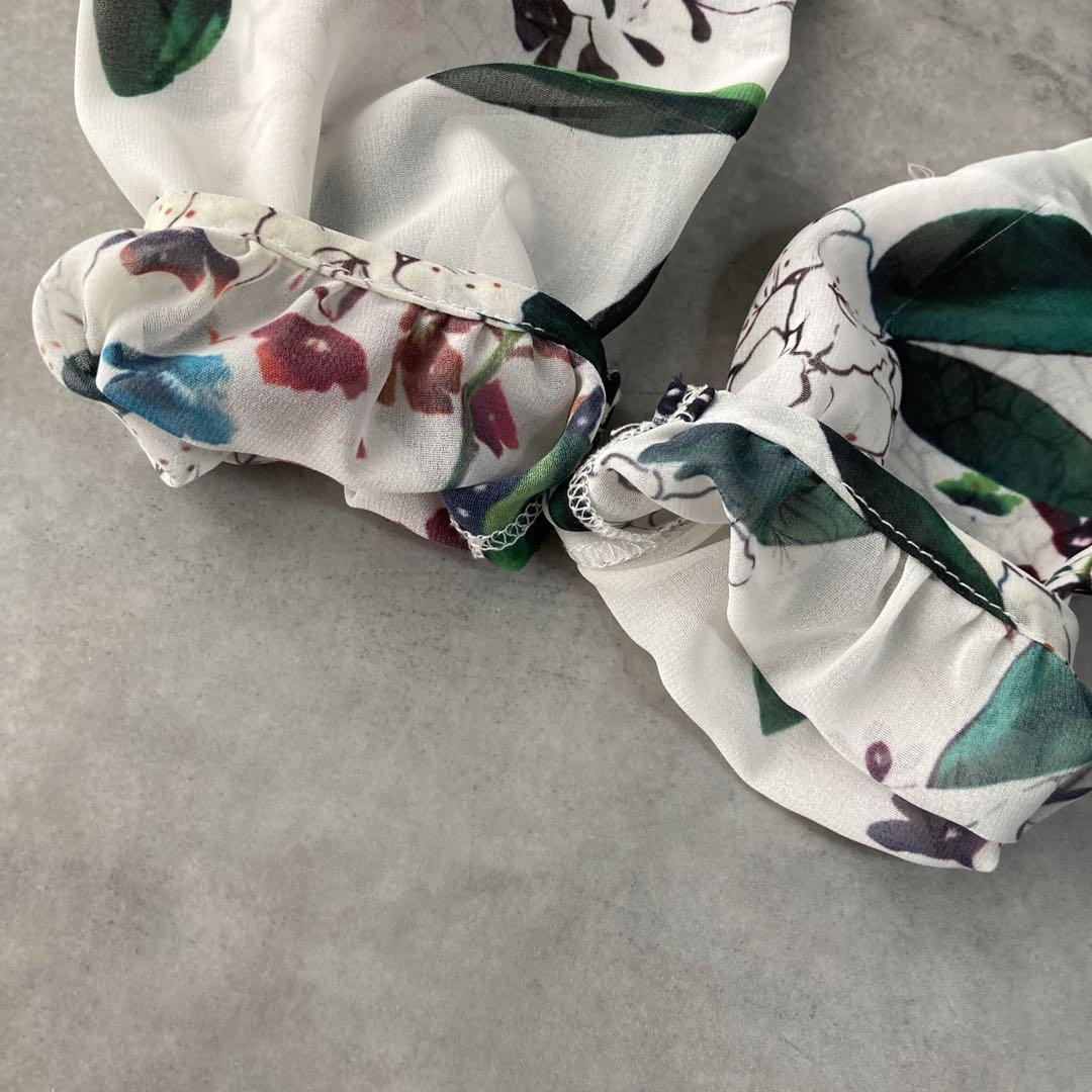 美品Sov. フラワープリント　ワンピース　Aライン　プリーツ　ワンピース