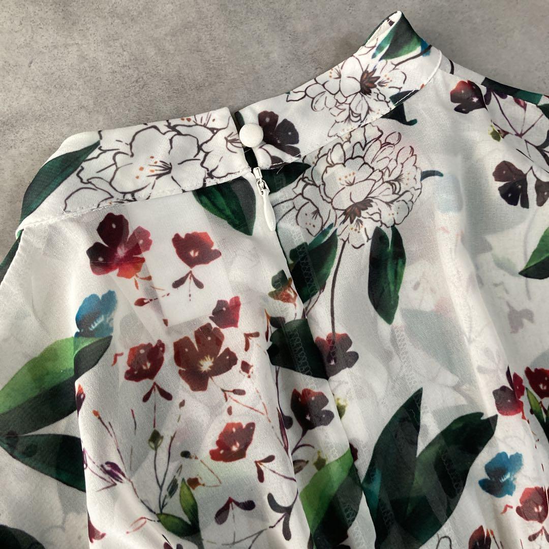 美品Sov. フラワープリント　ワンピース　Aライン　プリーツ　ワンピース