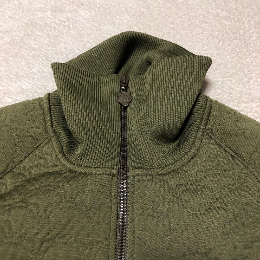 オニツカタイガー★総柄 キルティング 刺繍ロゴ トラックジャケット カーキ M