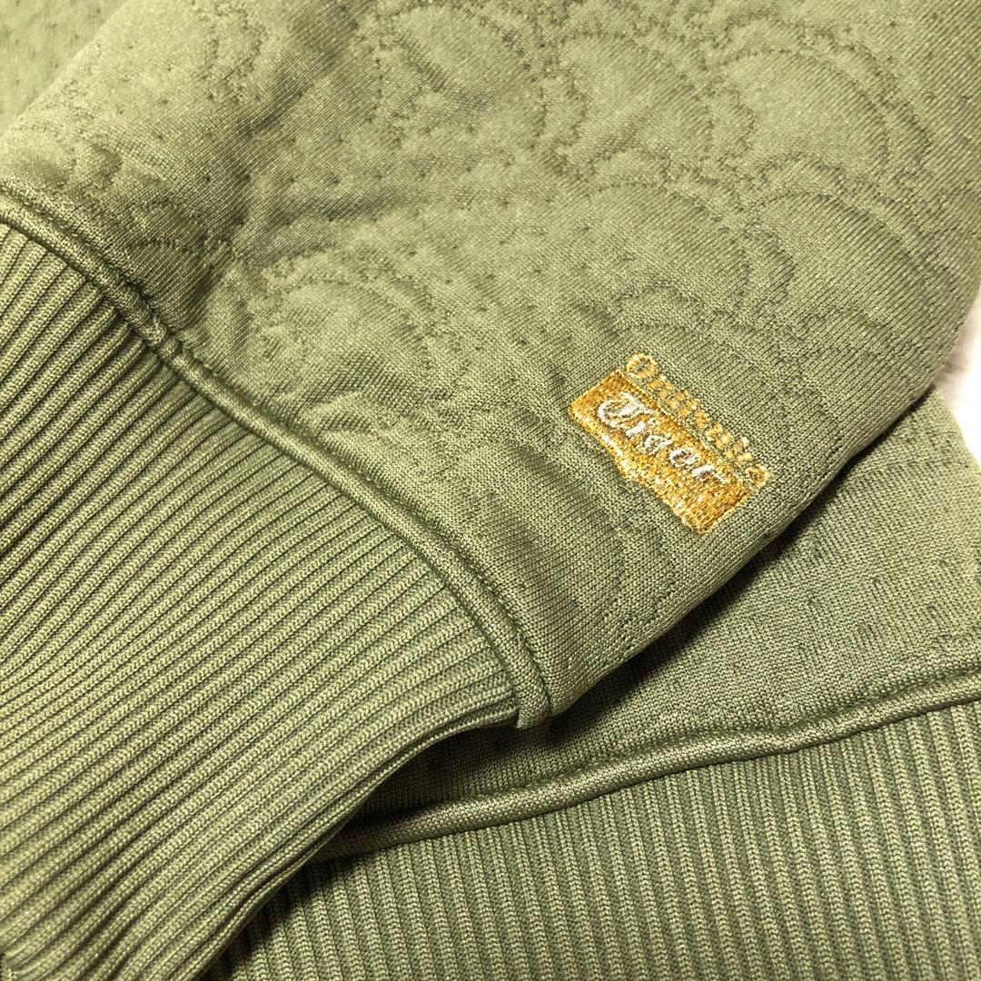 オニツカタイガー★総柄 キルティング 刺繍ロゴ トラックジャケット カーキ M