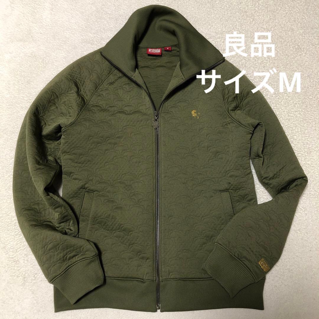 オニツカタイガー★総柄 キルティング 刺繍ロゴ トラックジャケット カーキ M
