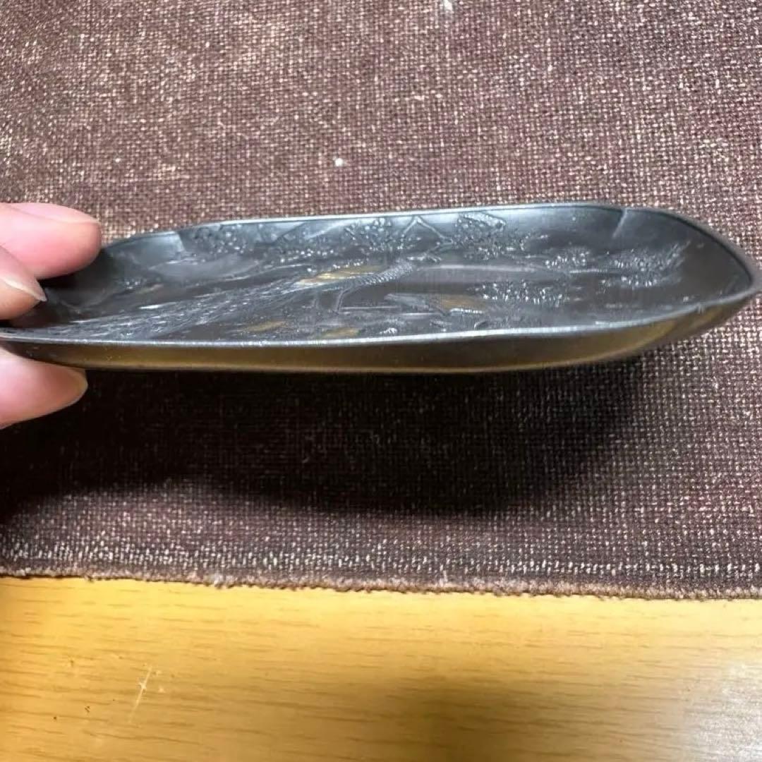 錫　瓶敷　皿　瓶座 骨董古美術