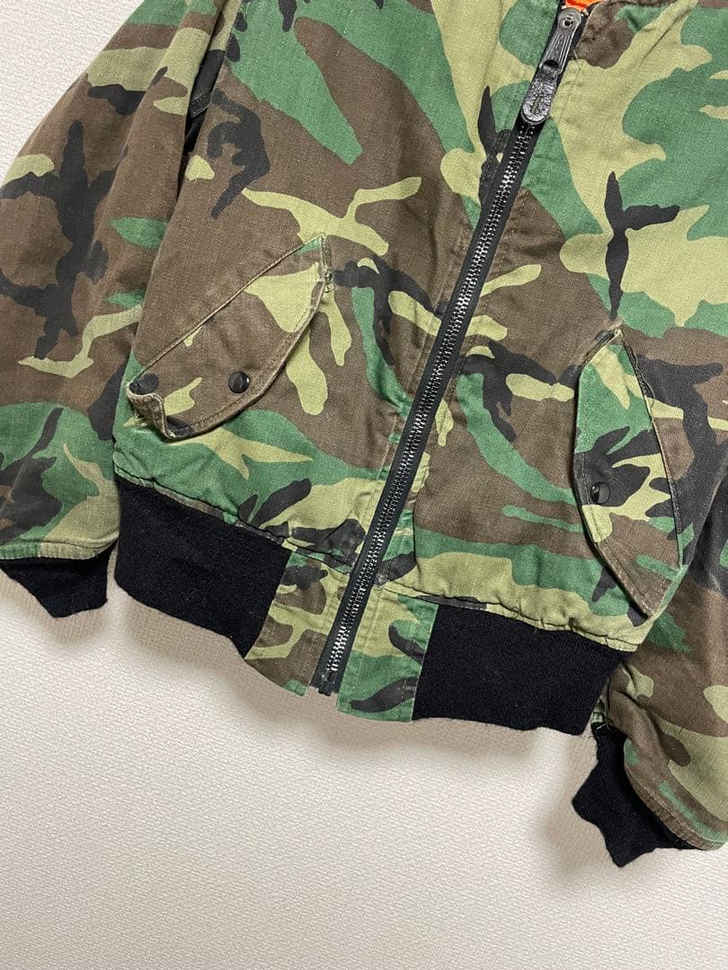 80s USA製 alpha ma-1 ma1 ウッドランドカモ フライト
