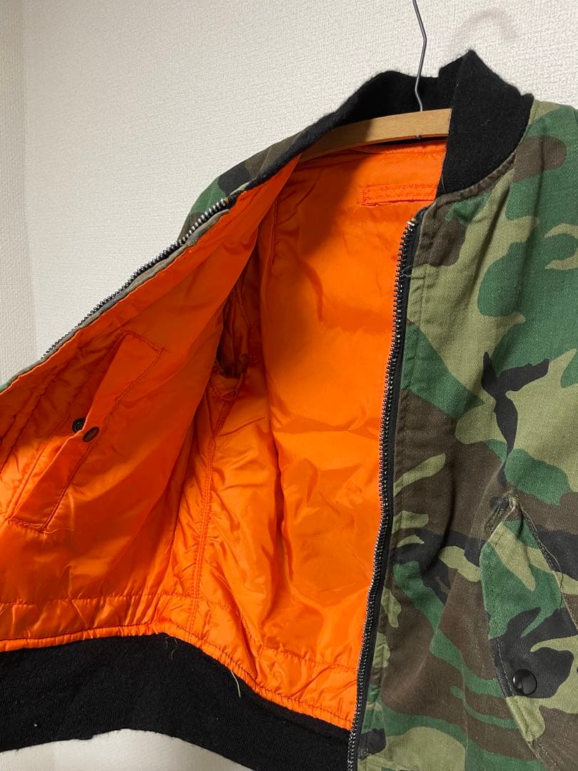 80s USA製 alpha ma-1 ma1 ウッドランドカモ フライト