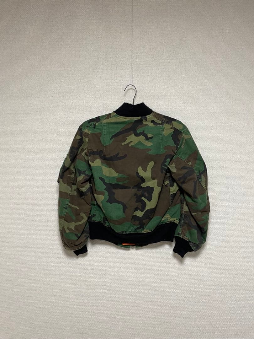 80s USA製 alpha ma-1 ma1 ウッドランドカモ フライト