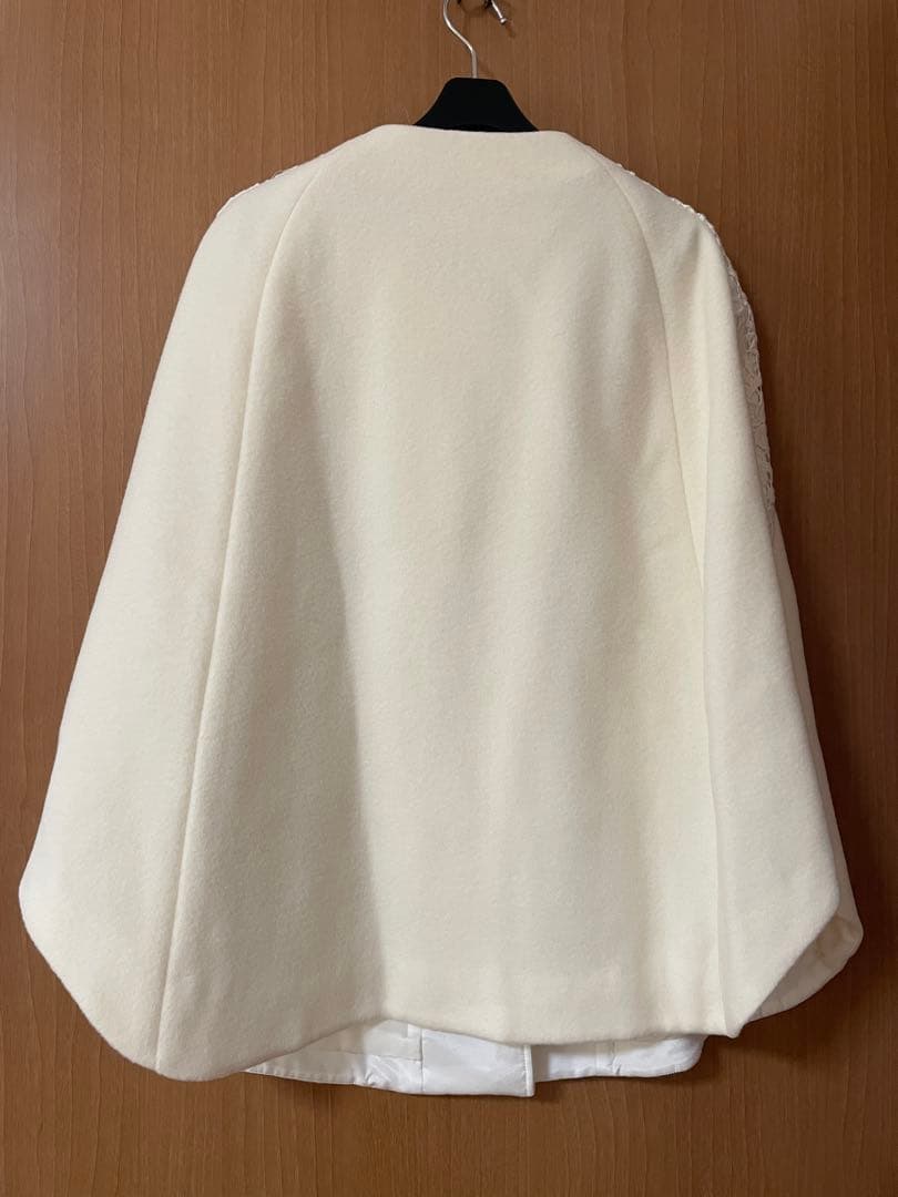 Rene ポンチョ ケープコート ホワイト アイボリー