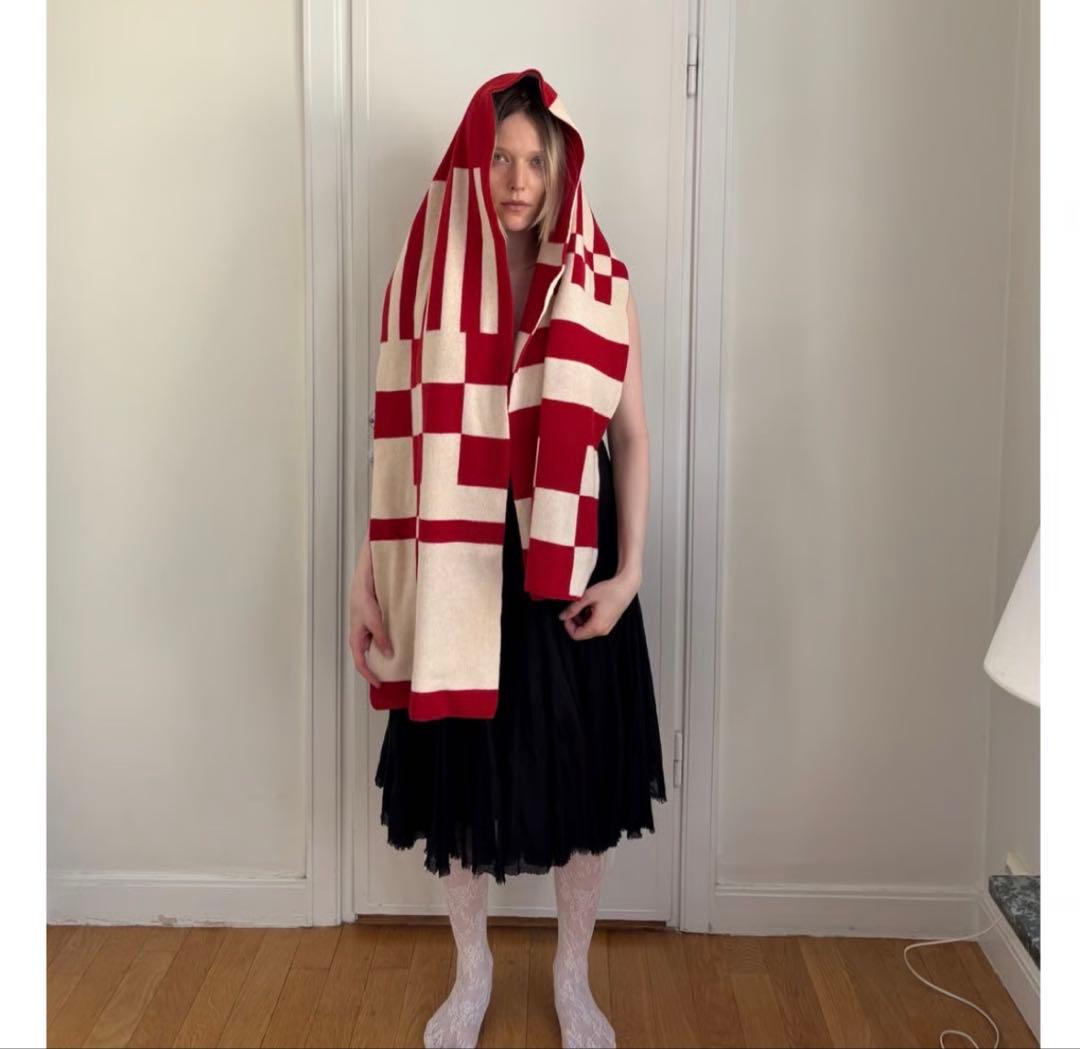 onedayapartmentjapan メリノウールチェックマフラー