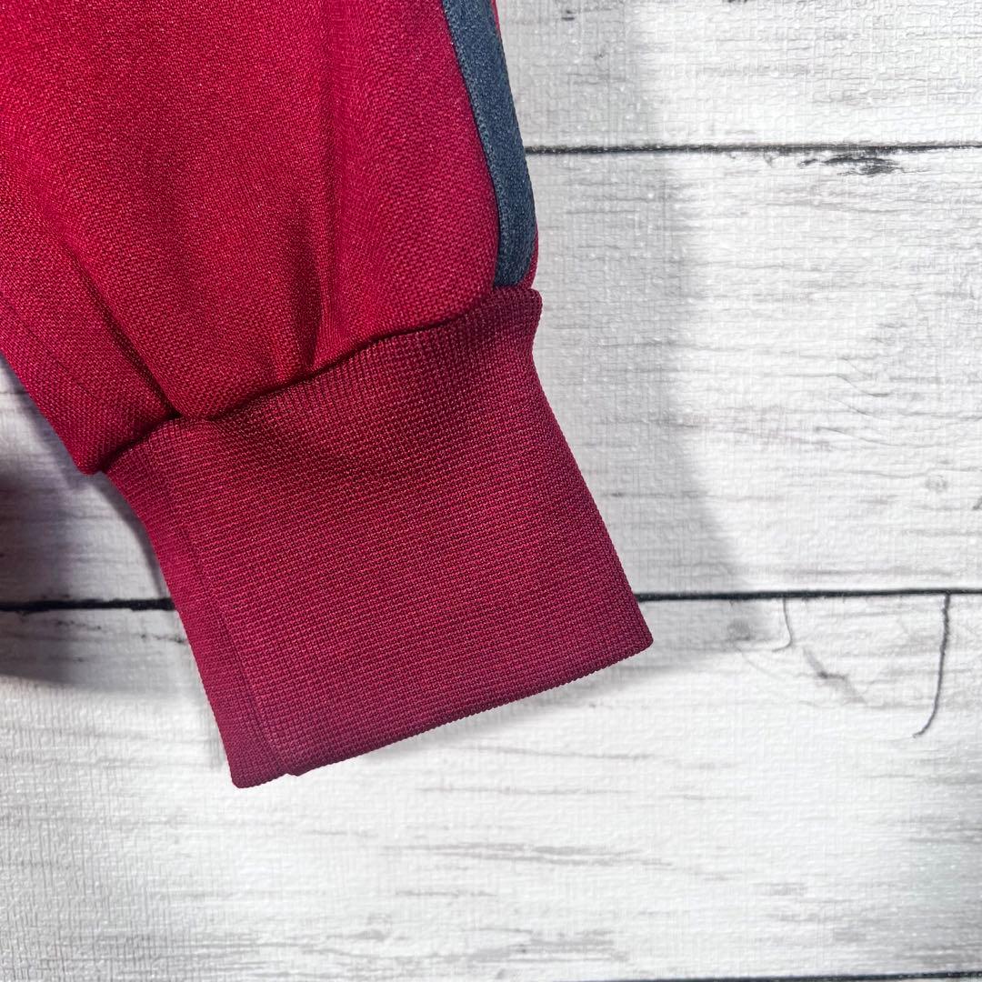 『希少』　adidas トラックジャケット　銀タグ　80s エンジ　【S】