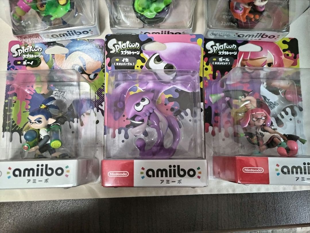 【開封使用品】【未初期化】　スプラトゥーン　amiibo　アミーボ　９体　セット