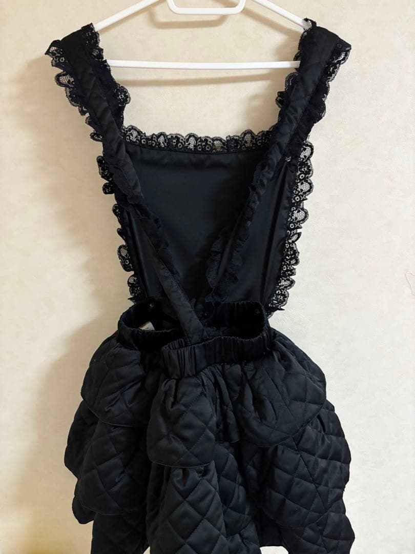 Dimmoire ディムモアール キルティングサロペット