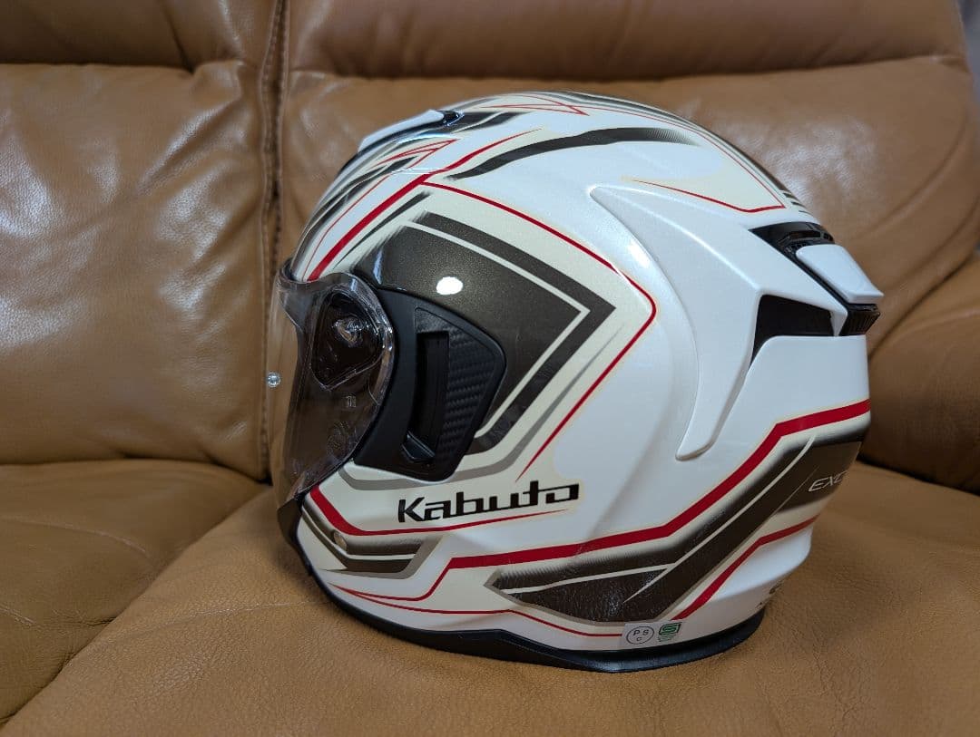 Kabuto ジェットヘルメット ホワイト/レッド