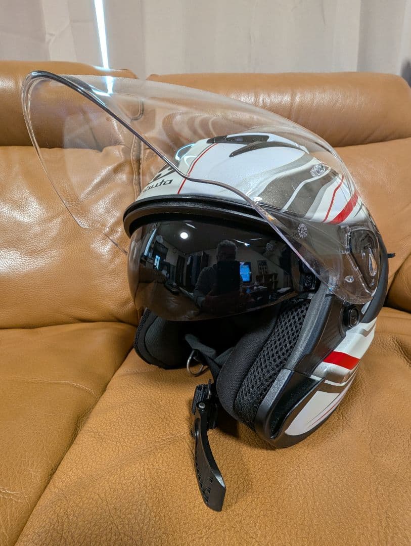 Kabuto ジェットヘルメット ホワイト/レッド