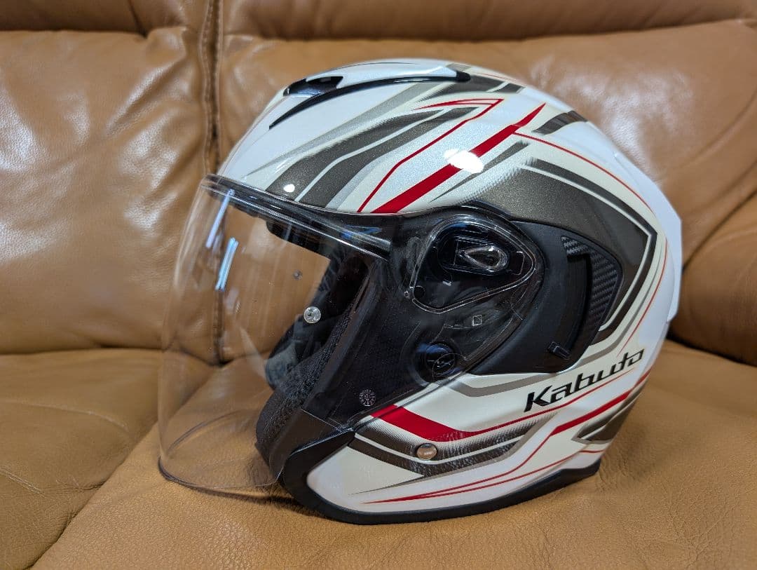Kabuto ジェットヘルメット ホワイト/レッド