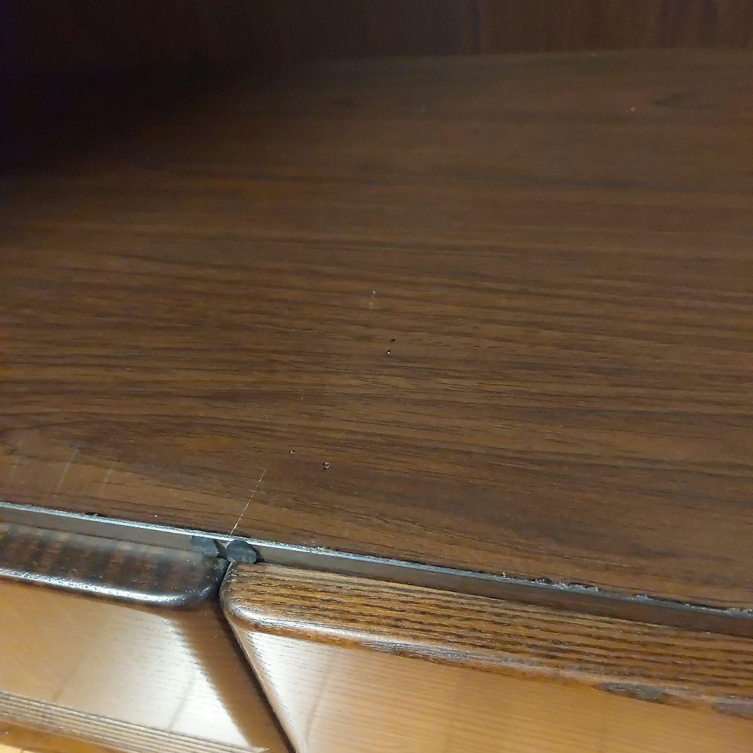 ダークブラウン ガラス棚 コレクションケース 照明・引き出し付　リビング収納