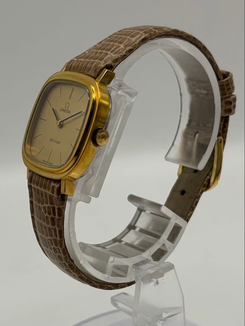 OMEGA DEVILLE オメガ デヴィル スクエア クォーツ 腕時計