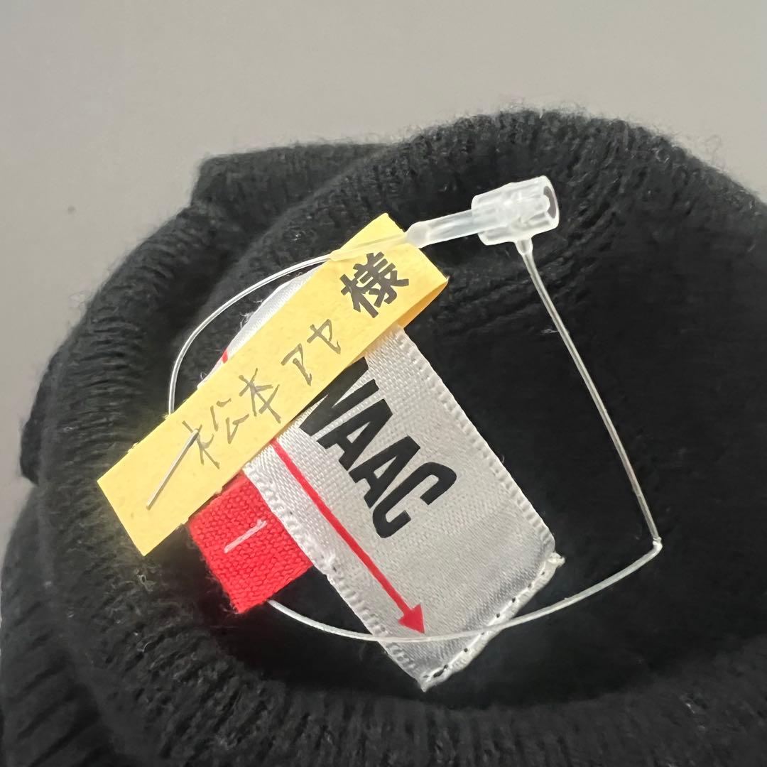 WAAC ワック　タートルネック　セーター　カシミア ゴルフ　カシミヤ　ロゴ　黒