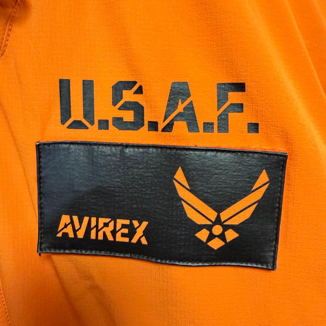 希少5L AVIREX USAF FUTURE COMMAND オレンジ