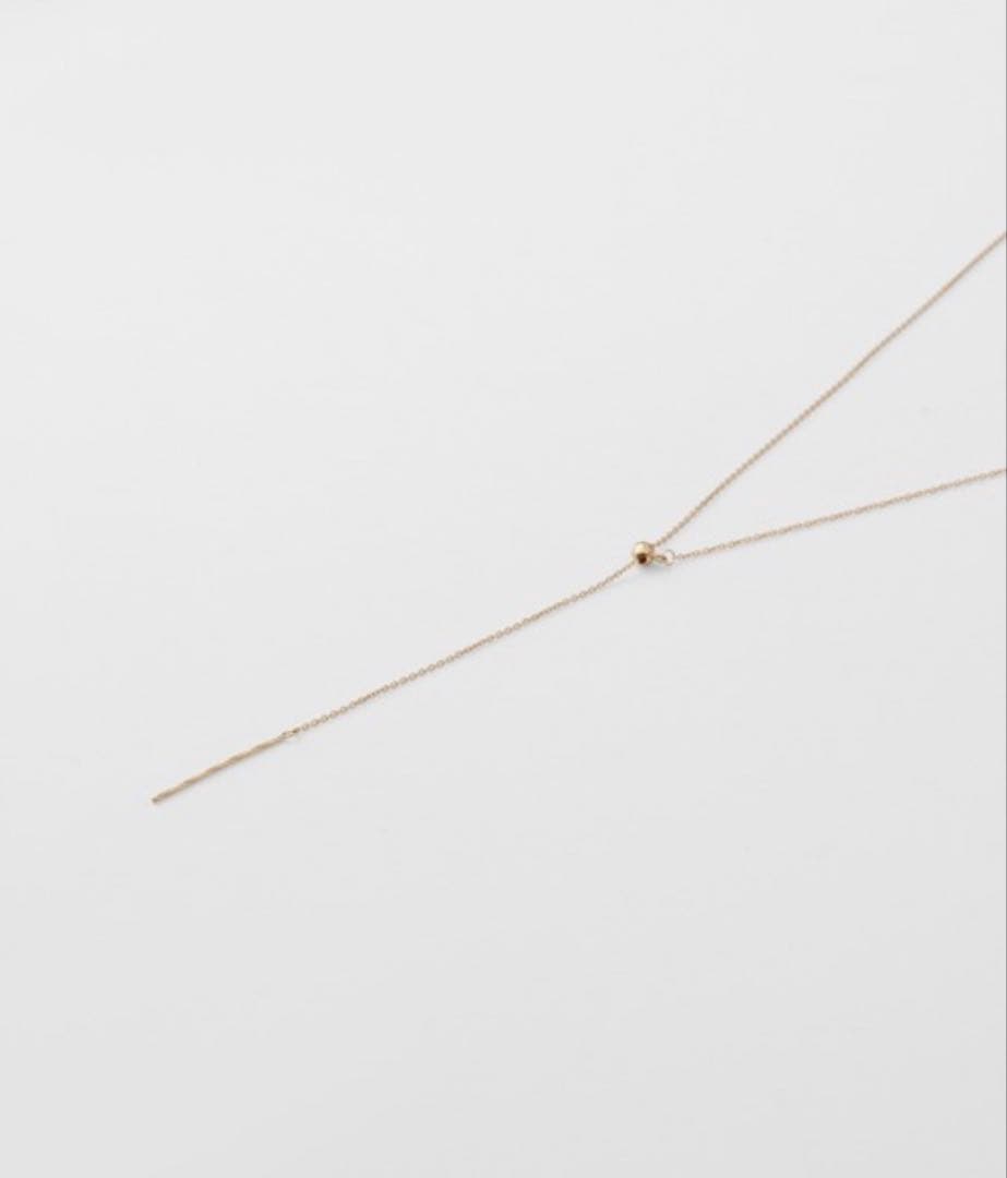 agete アガット　k10 Y字　ネックレス　イエローゴールド