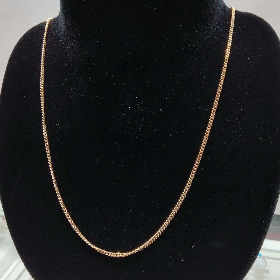 K18✨ゴールド✨2面喜平型✨シンプルチェーンネックレス✨約50.5㎝✨3㌘✨