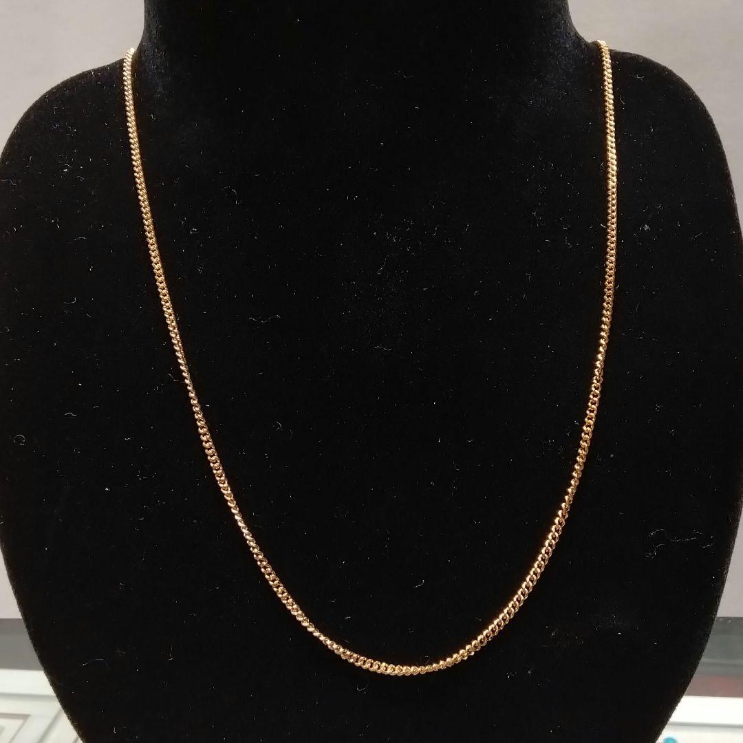 K18✨ゴールド✨2面喜平型✨シンプルチェーンネックレス✨約50.5㎝✨3㌘✨